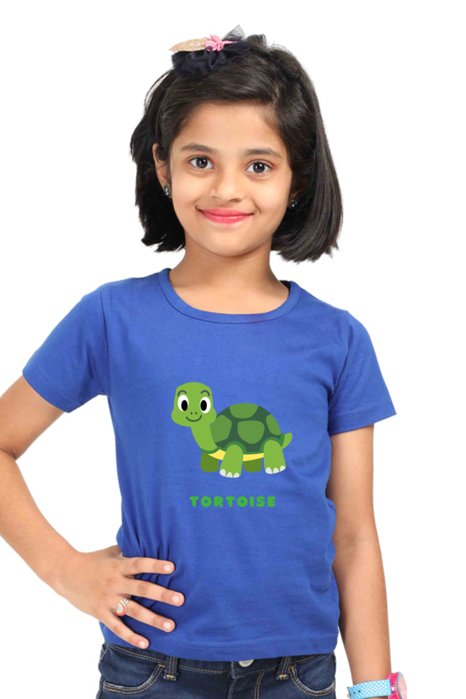 Girls Round Neck Tortoise