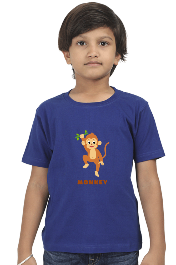 Boys Round Neck Monkey