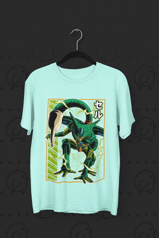 Dragonball Cell Round Neck T-Shirt