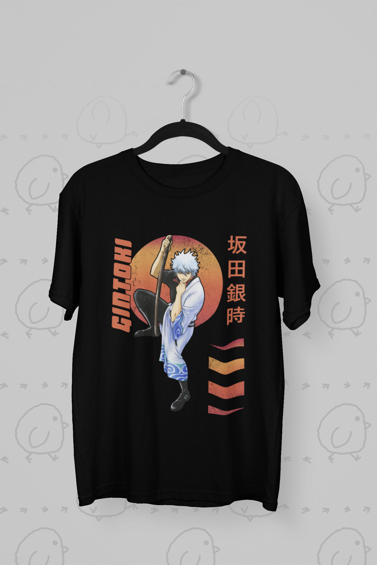 Gintoki Sakata Round Neck T-Shirt