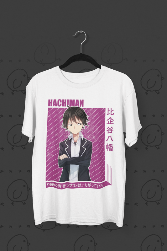 Hachiman Hikigaya Round Neck T-Shirt