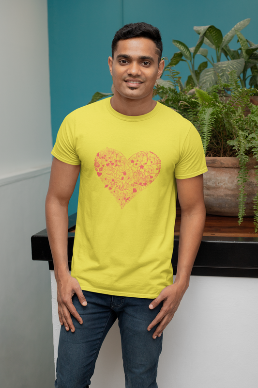 Heart Round Neck Classic T-Shirt