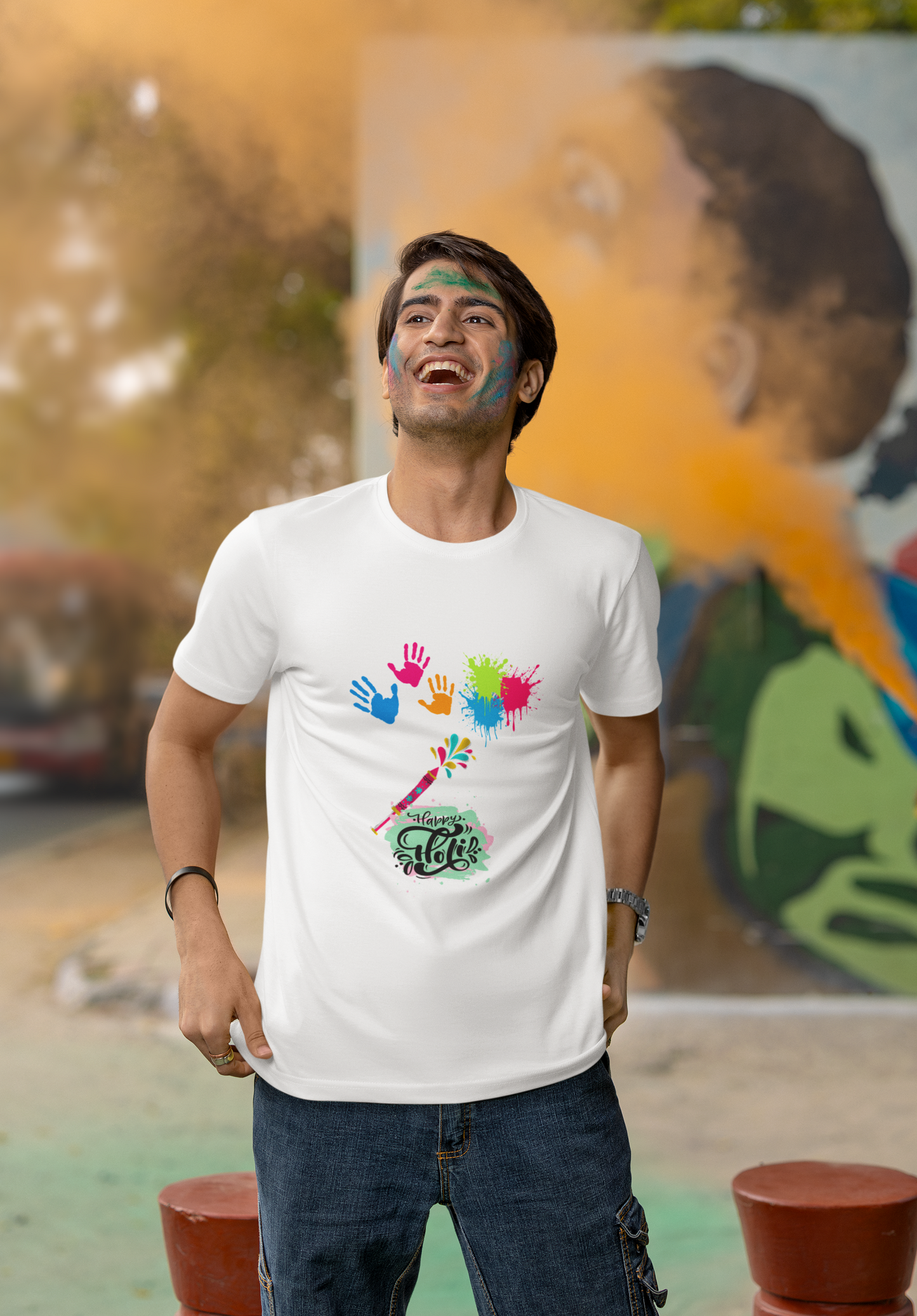 Happy Holi T-Shirt for Men's