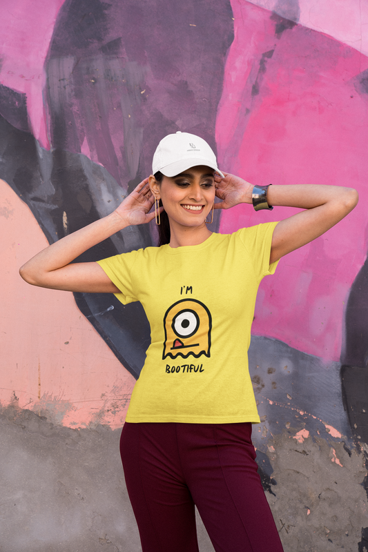 I Am Bootiful Round Neck T-Shirt