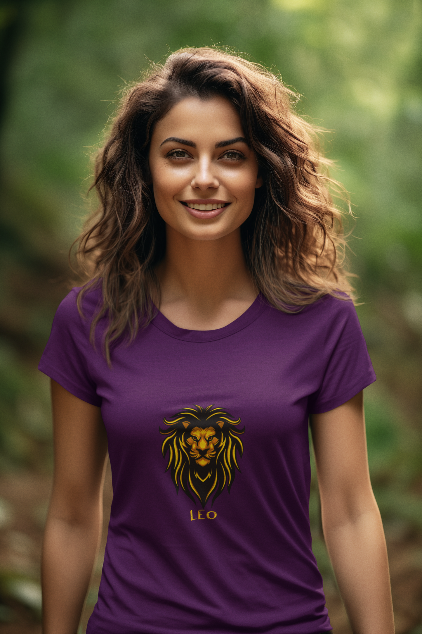 Leo Zodiac Female Round Neck T-Shirt