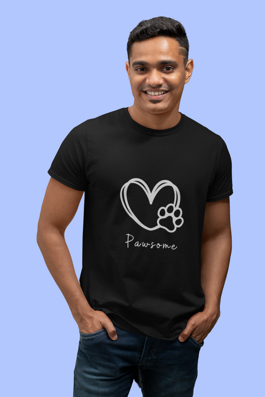 Pawsome Round Neck T-Shirt