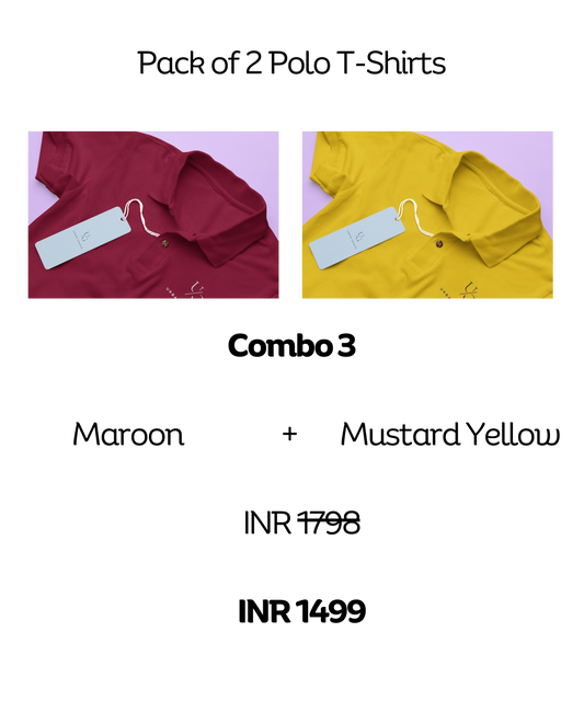 Pack of 2 Polo T-Shirts | Combo 3