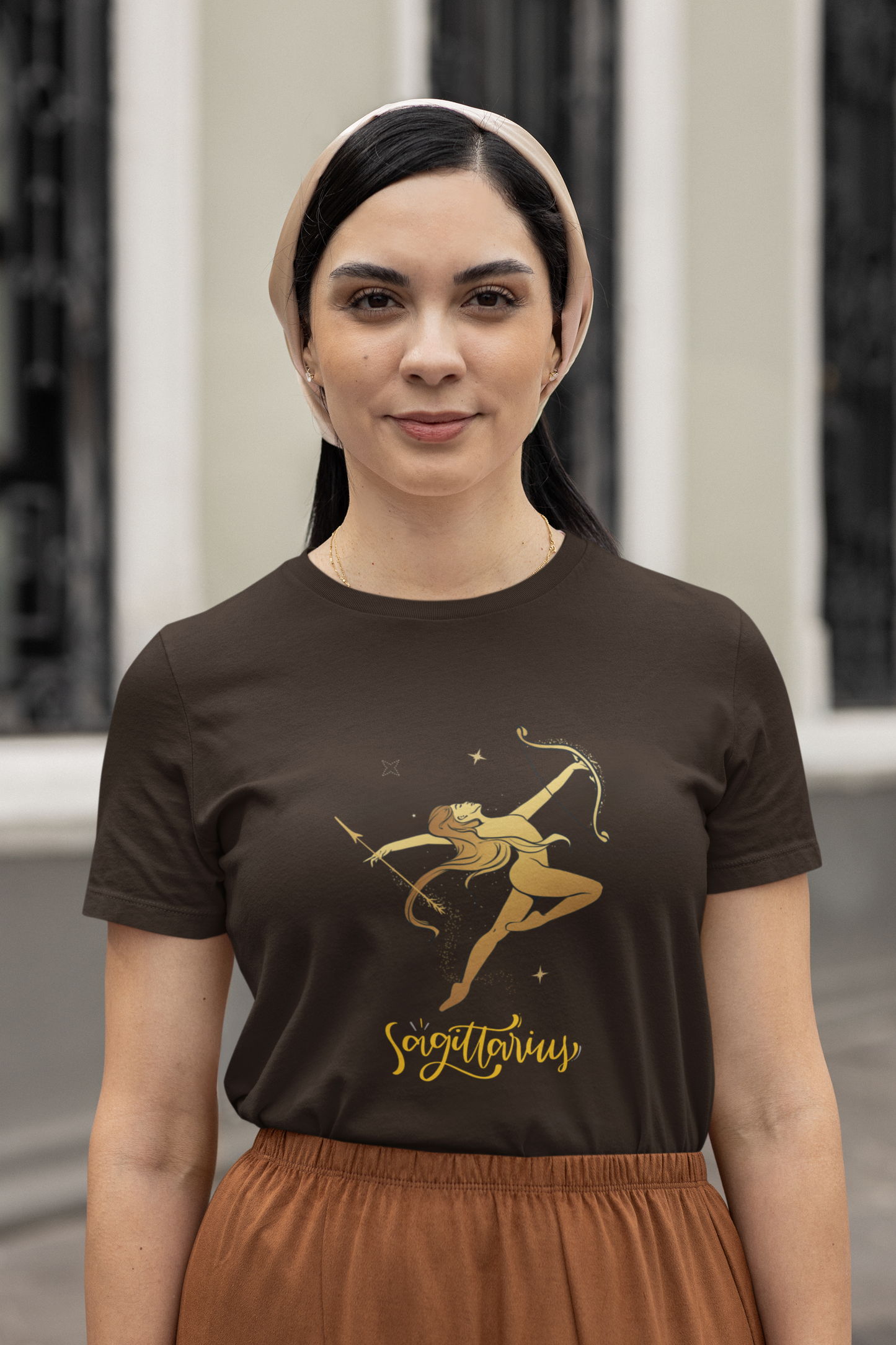 Sagittarius Zodiac Female Round Neck T-Shirt