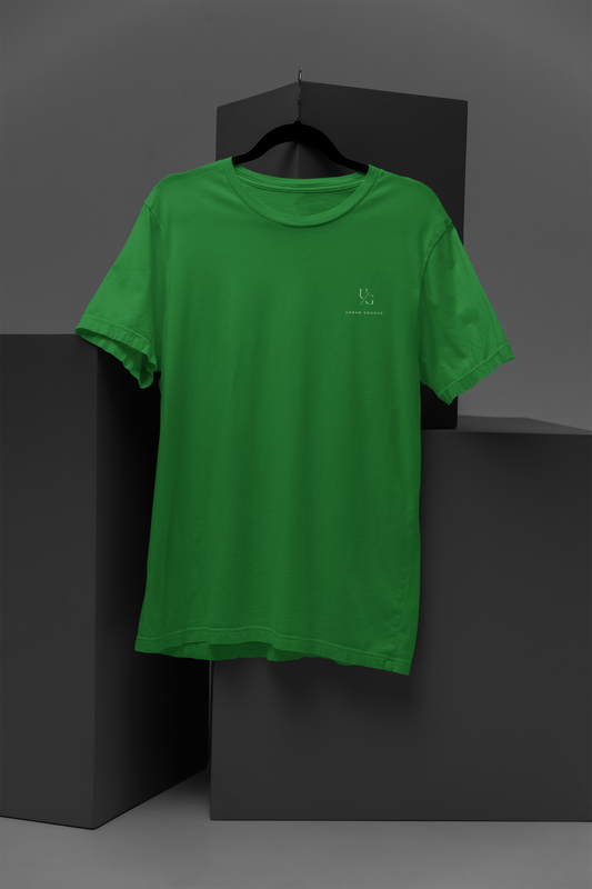 Round Neck Solid Flag Green