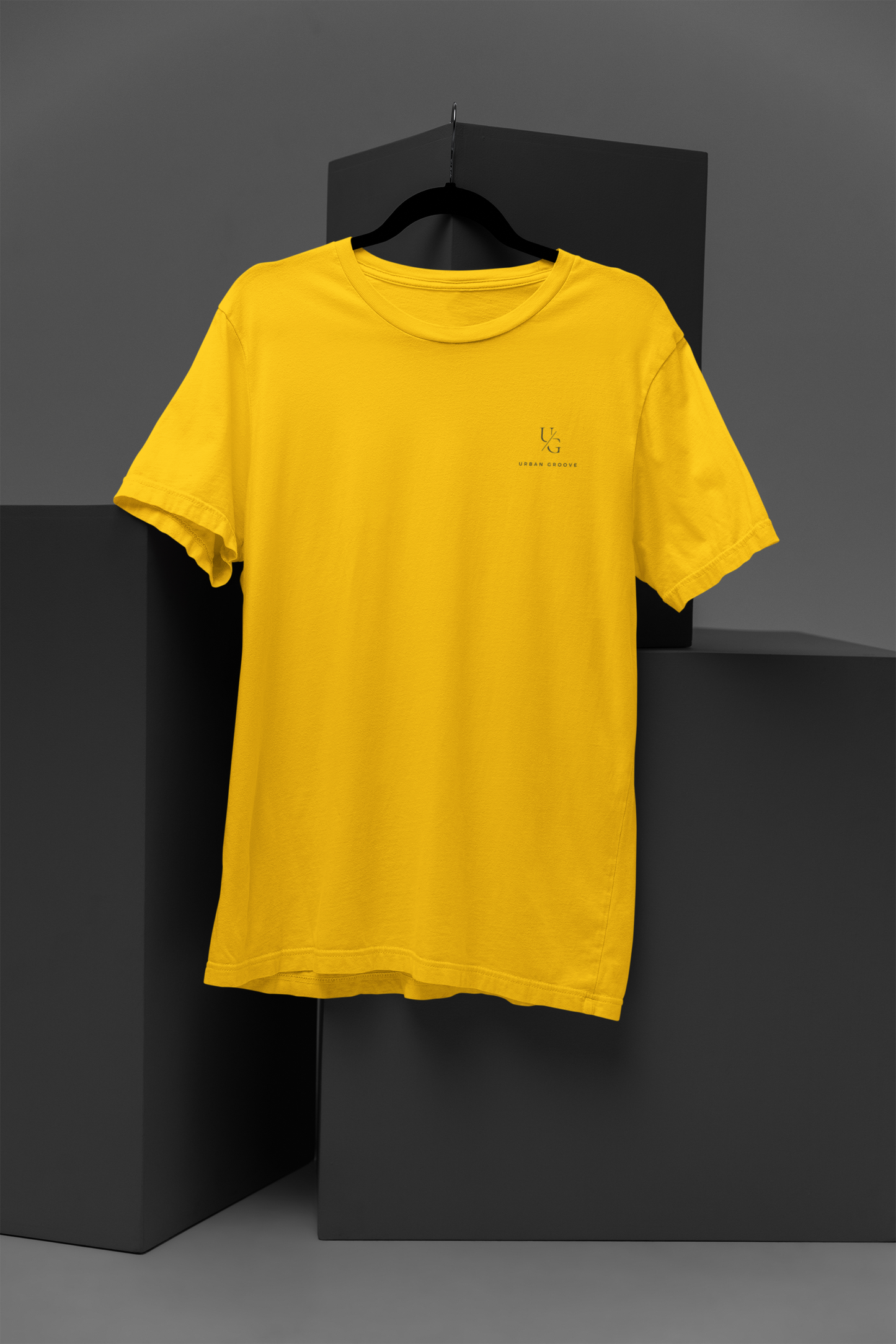 Round Neck Solid Golden Yellow