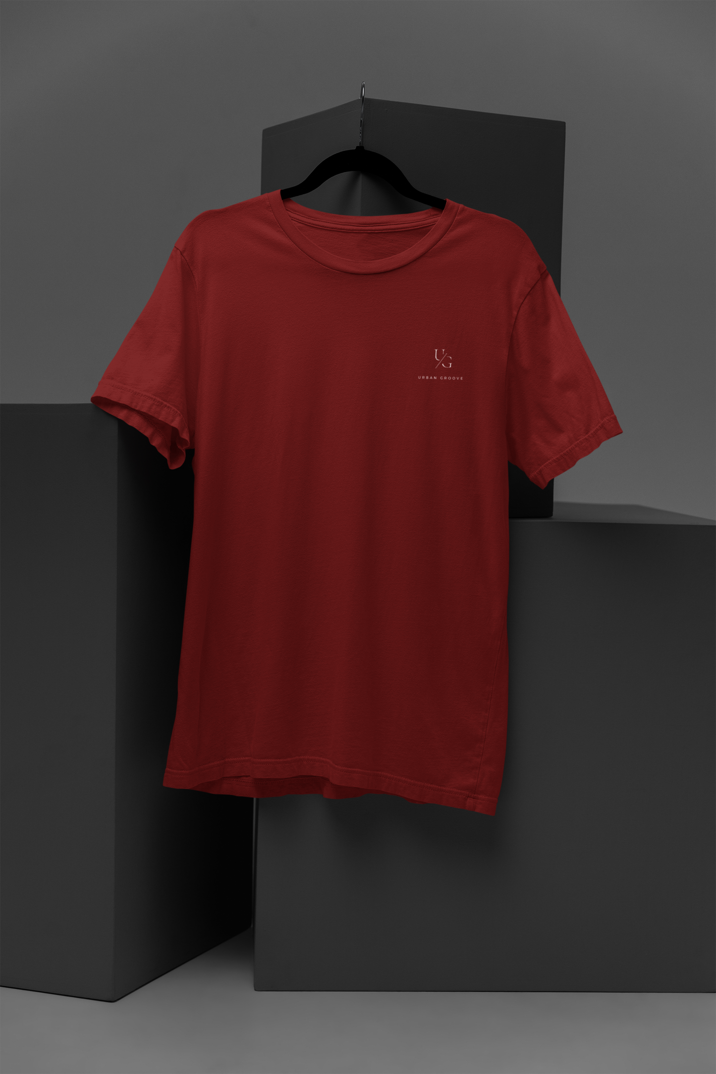 Round Neck Solid Maroon