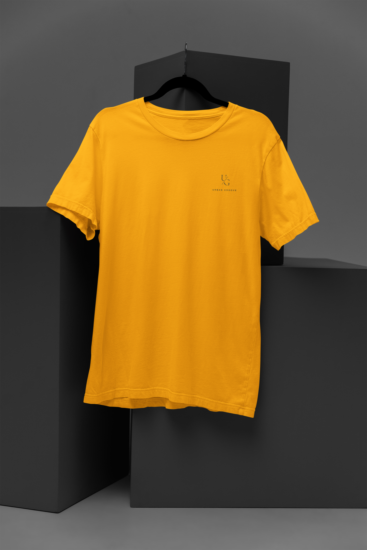 Round Neck Solid Mustard Yellow