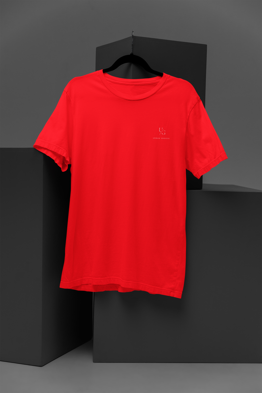 Round Neck Solid Red