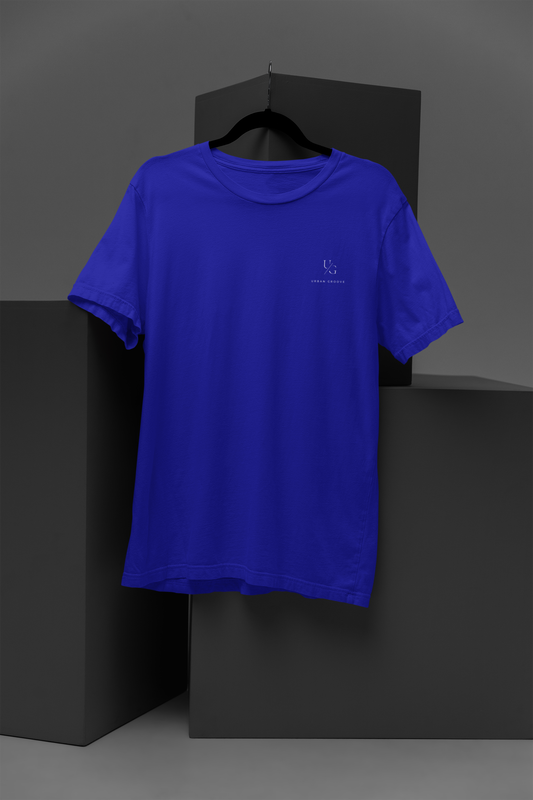 Round Neck Solid Royal Blue