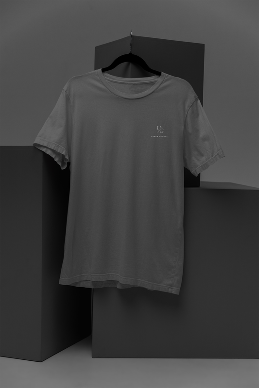 Round Neck Solid Steel Grey