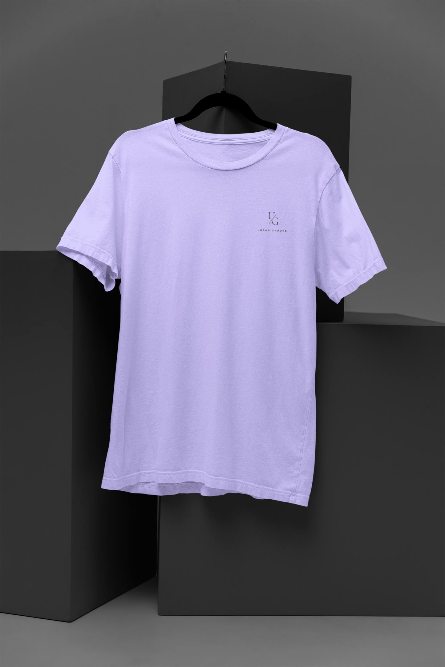 Round Neck Solid Lavender