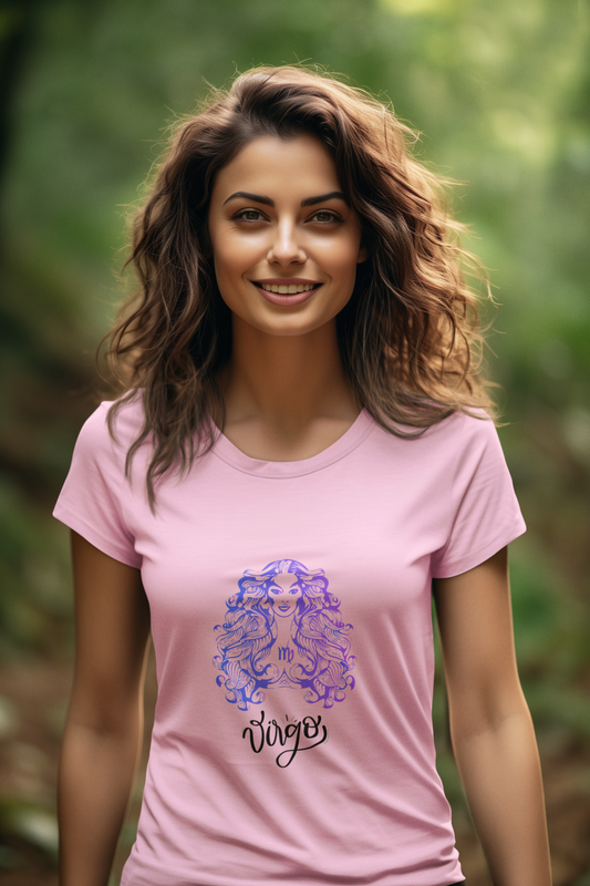 Virgo Zodiac Female Round Neck T-Shirt