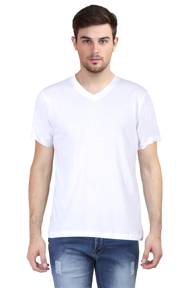 V-Neck Solid White