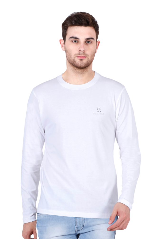 Full Sleeve Plain T-Shirt White