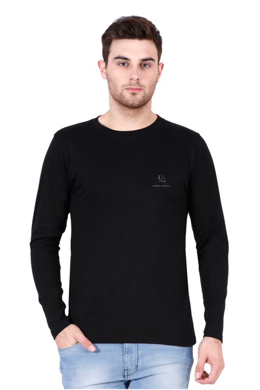 Full Sleeve Plain T-Shirt Black