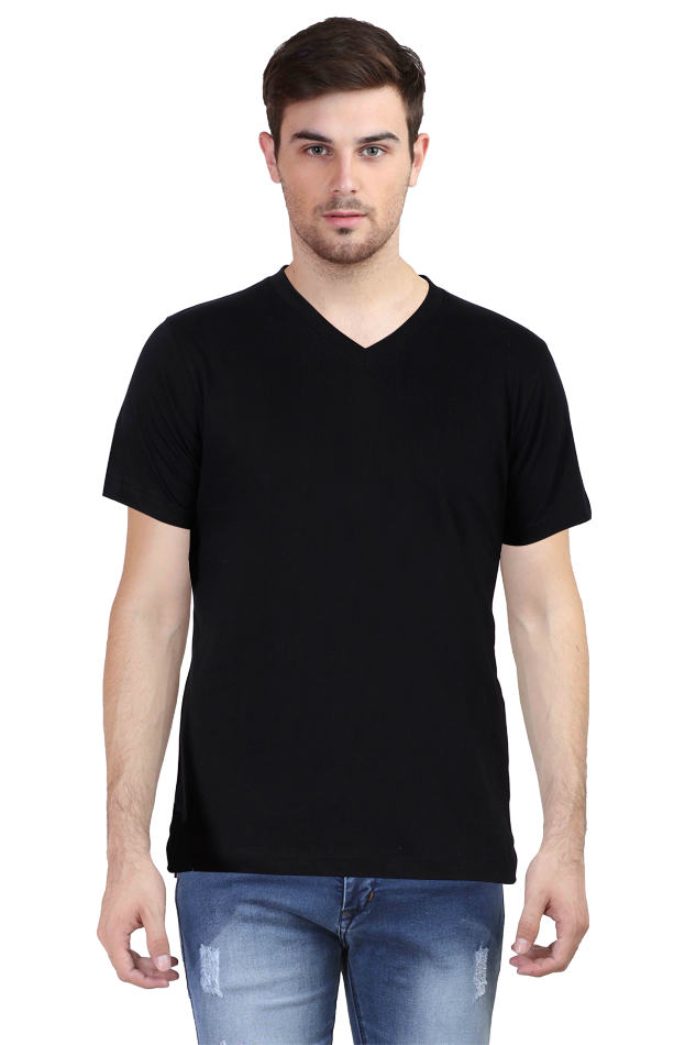 V-Neck Solid Black