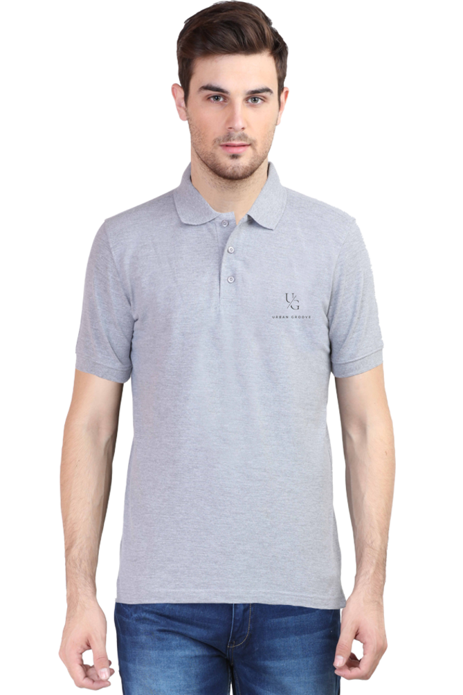 Polo T-Shirt Urban Groove Grey Melange