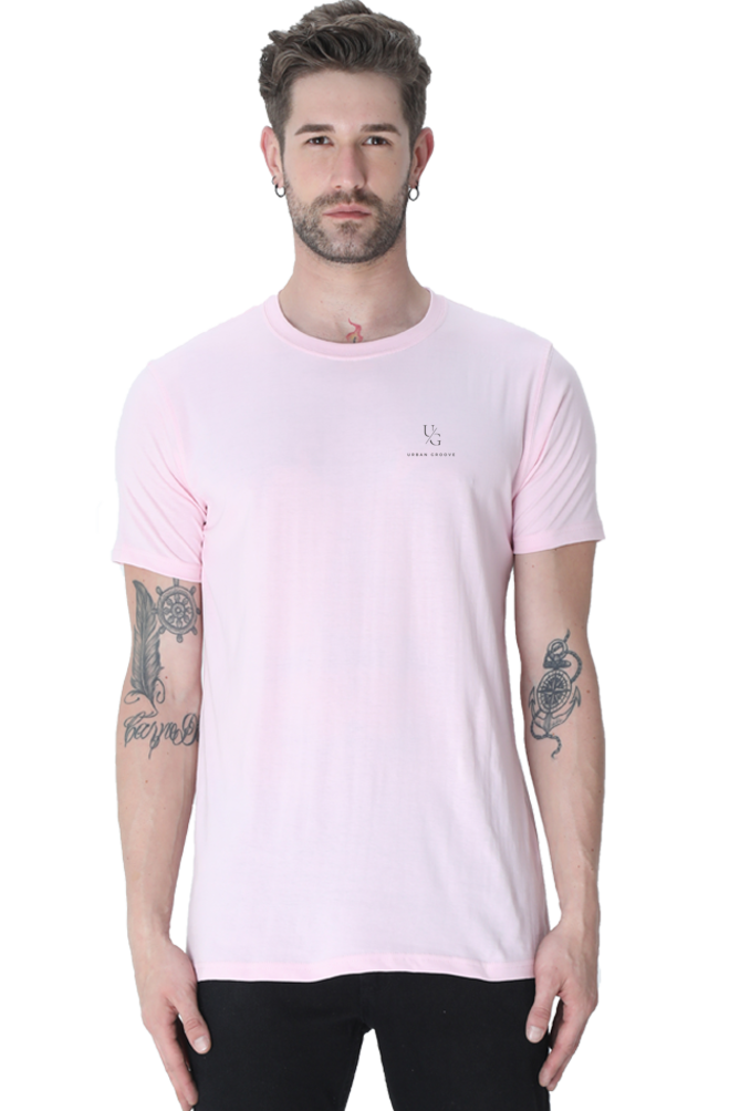 Round Neck Solid Light Pink