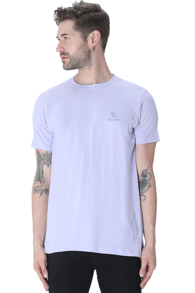 Round Neck Solid Lavender