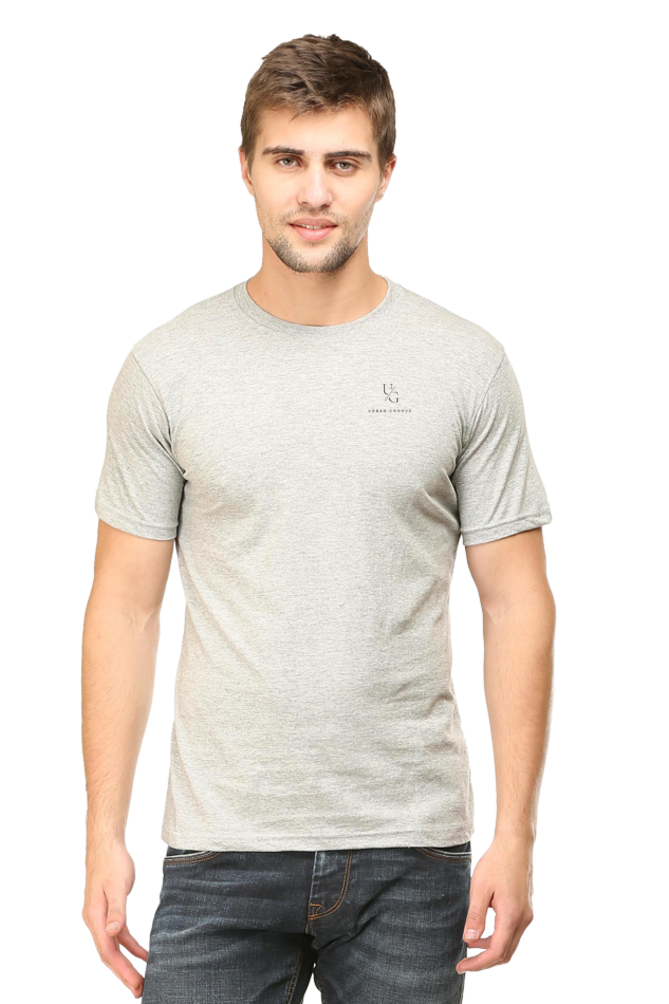 Round Neck Solid Grey Melange